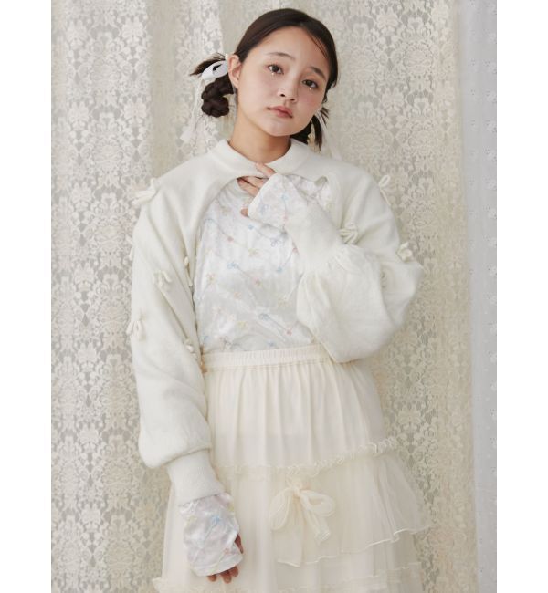 merry jenny「petit flower embroidery tops」|Tシャツ・カットソー|