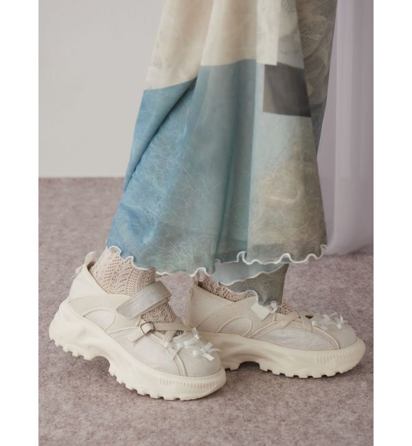 merry jenny「ribbonジャガードスニーカー」|スニーカー|