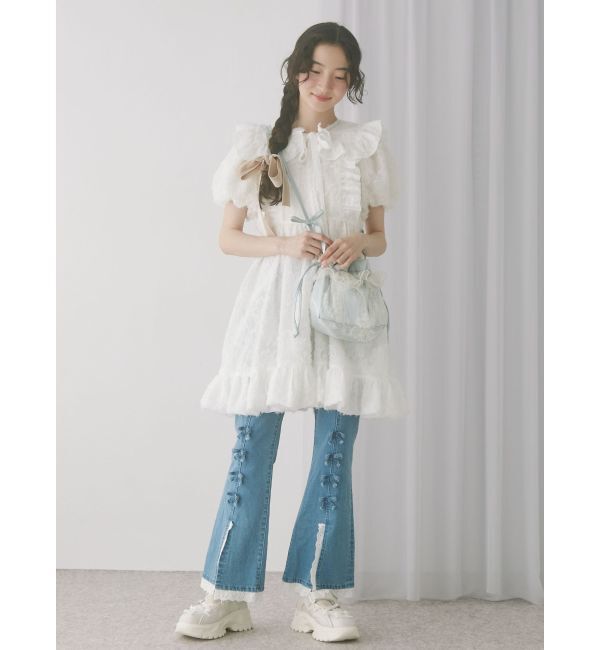 merry jenny「ribbonジャガードスニーカー」|スニーカー|