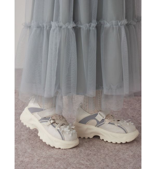 merry jenny「ribbonジャガードスニーカー」|スニーカー|