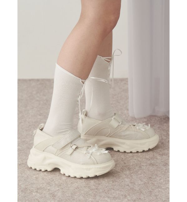 merry jenny「ribbonジャガードスニーカー」|スニーカー|