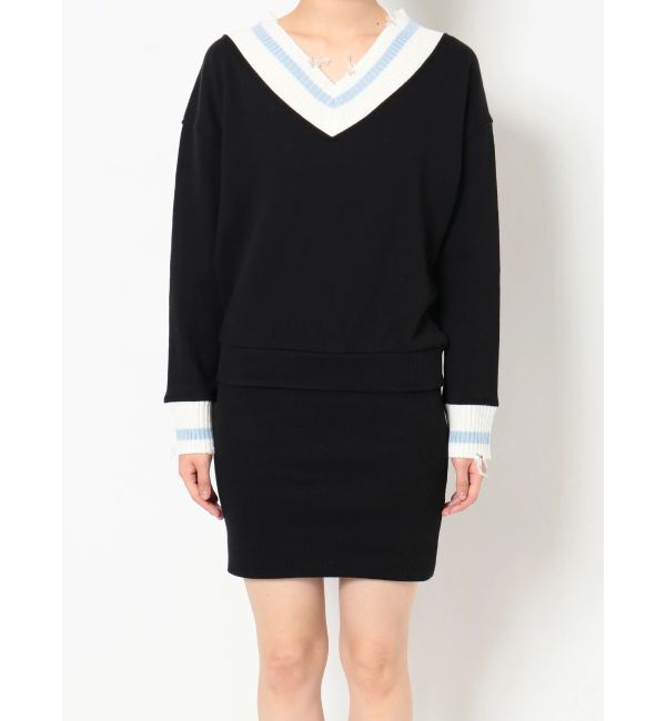 GYDA「Vネックグラインダードッキングスウェットワンピース」|ワンピース|