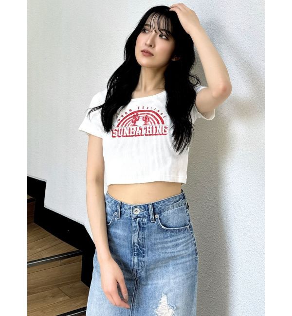 GYDA「SUNBATHINGブリーチSHORT Tシャツ」|Tシャツ・カットソー|
