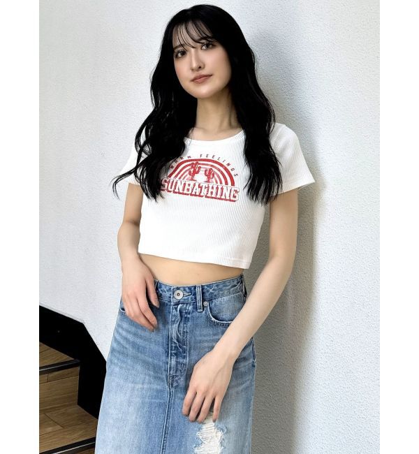 GYDA「SUNBATHINGブリーチSHORT Tシャツ」|Tシャツ・カットソー|