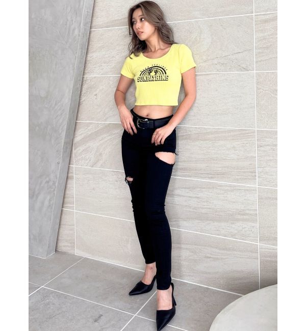 GYDA「SUNBATHINGブリーチSHORT Tシャツ」|Tシャツ・カットソー|