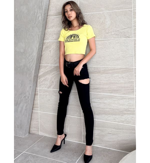 GYDA「SUNBATHINGブリーチSHORT Tシャツ」|Tシャツ・カットソー|