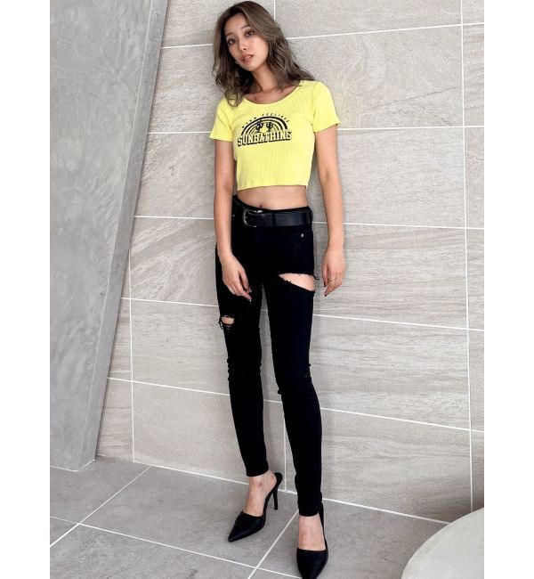 GYDA「SUNBATHINGブリーチSHORT Tシャツ」|Tシャツ・カットソー|