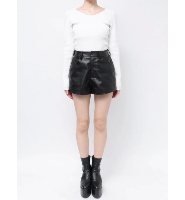 GYDA「フェイクレザーショートパンツ」|その他|