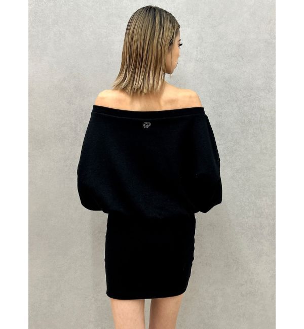 GYDA「GDドッキングオフショルGLITTERスウェットワンピース」|ワンピース|