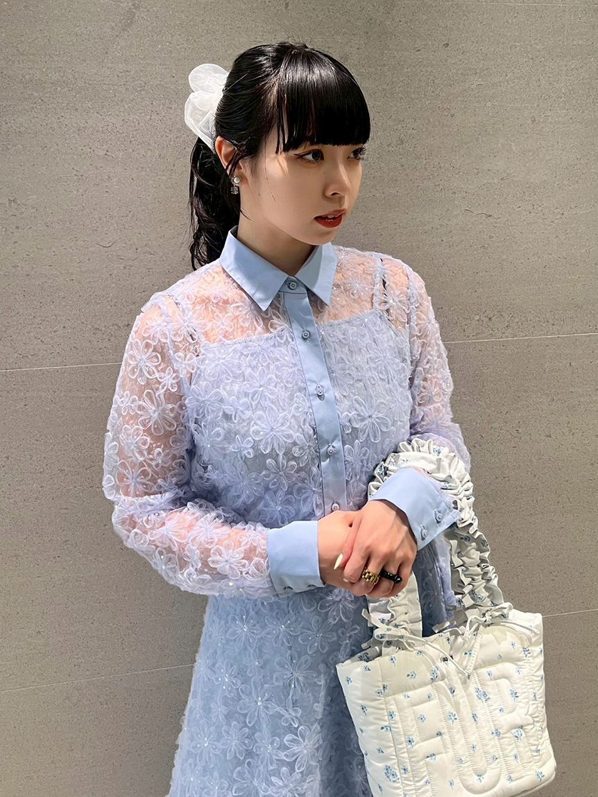 FURFUR「立体フラワーレースブラウス」|シャツ・ブラウス|