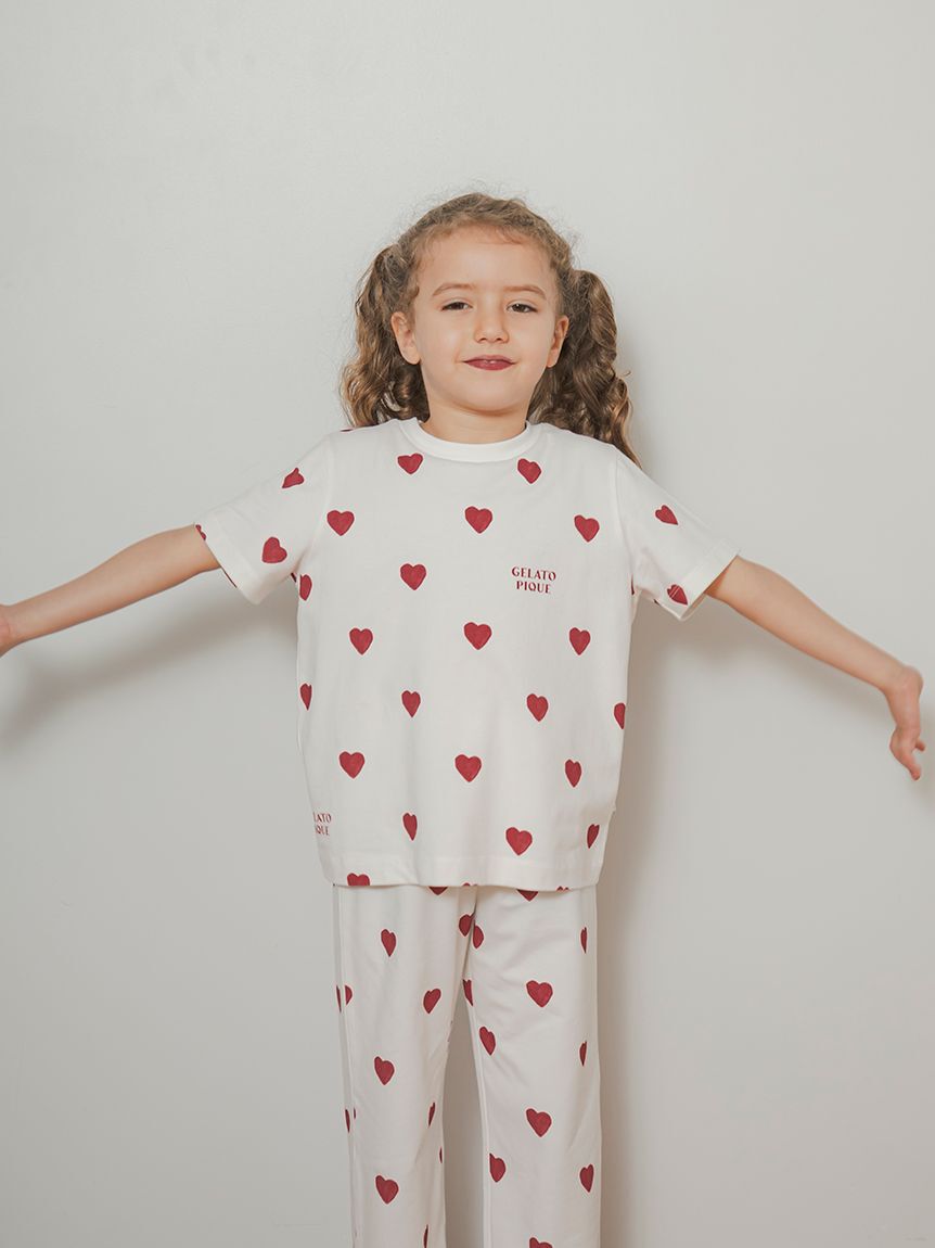 GELATO PIQUE KIDS & BABY「【KIDS】ハート柄Tシャツ」|ルームウェア|