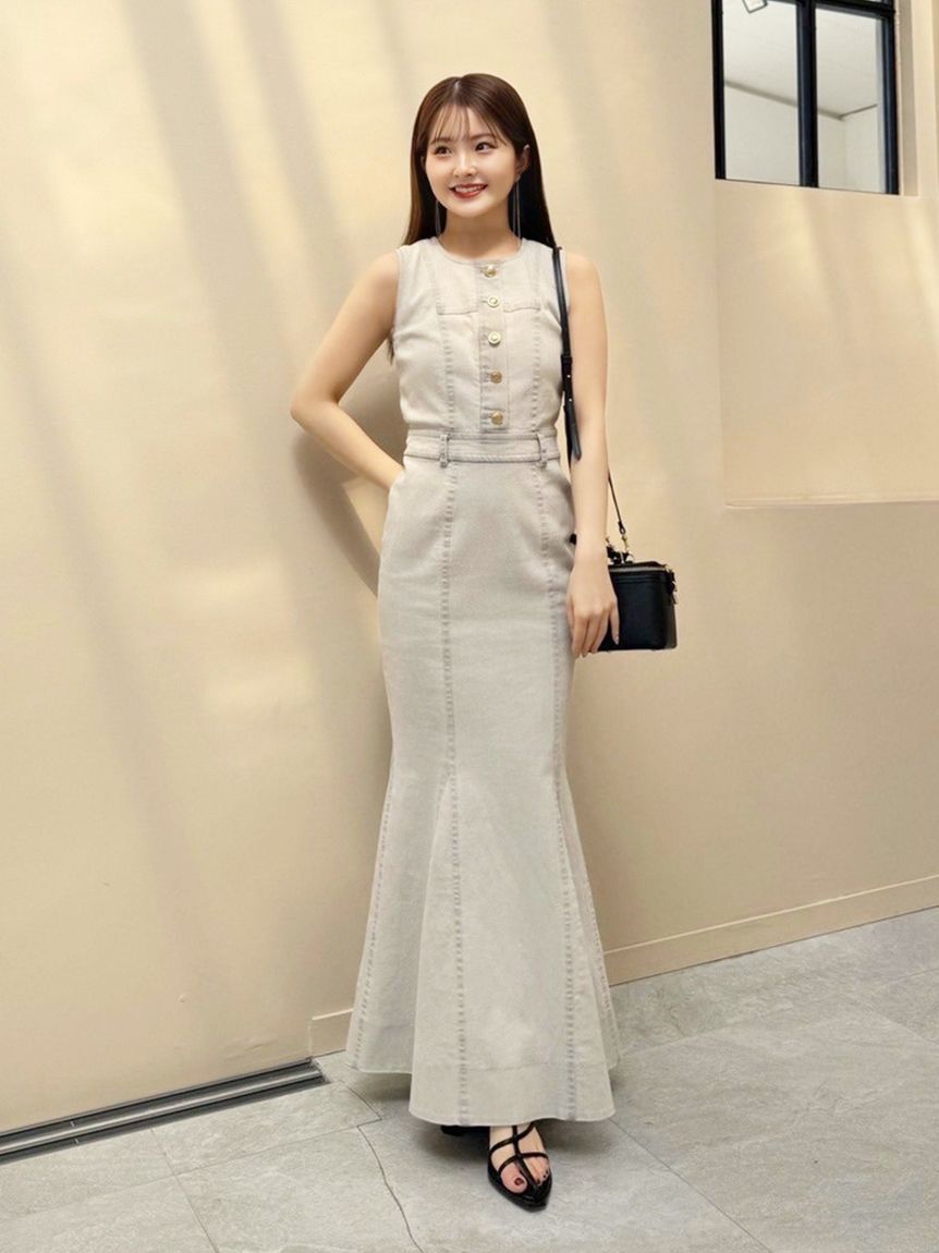 SNIDEL「デニムマーメイドワンピース」|ワンピース|GRY