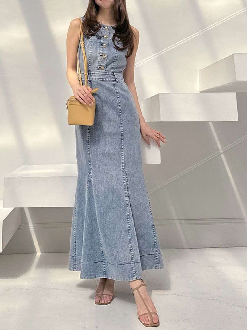 SNIDEL「デニムマーメイドワンピース」|ワンピース|