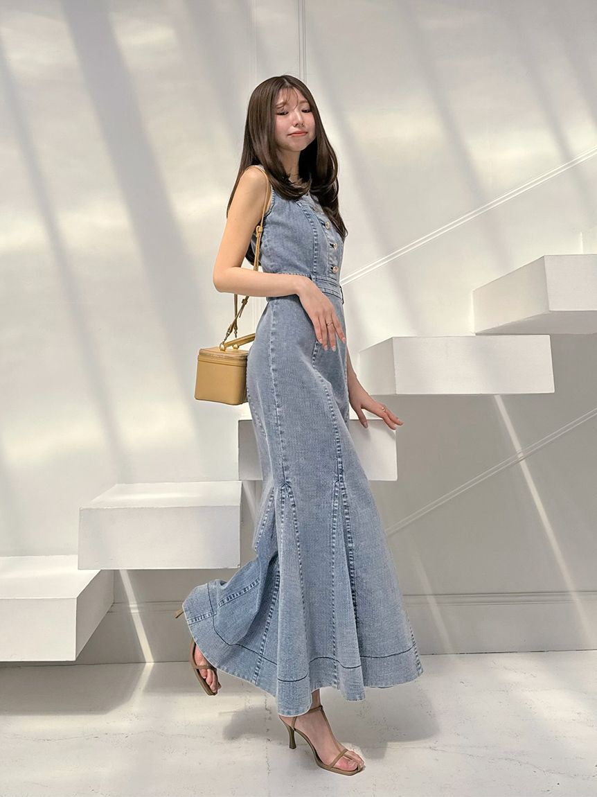 SNIDEL「デニムマーメイドワンピース」|ワンピース|