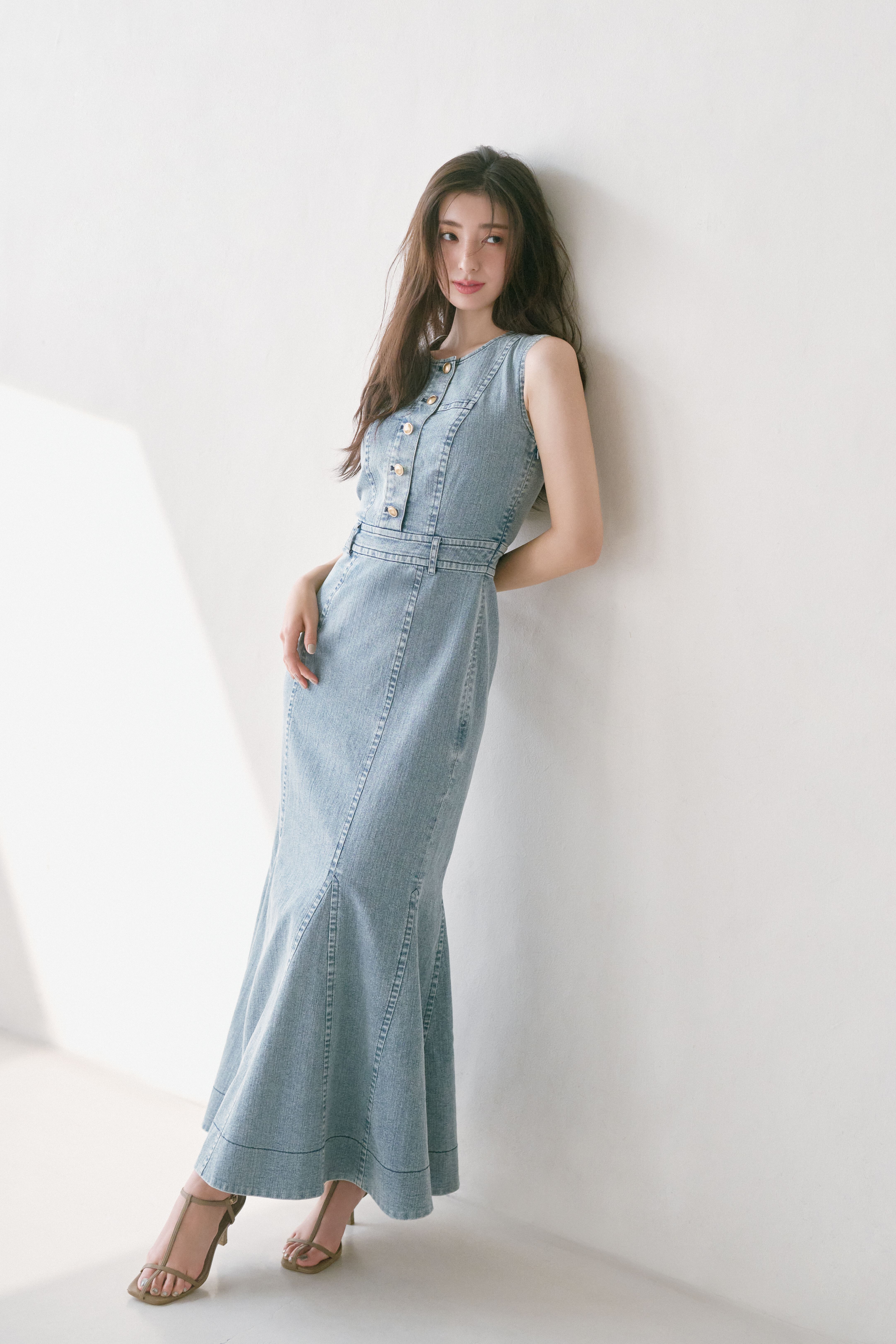 SNIDEL「デニムマーメイドワンピース」|ワンピース|