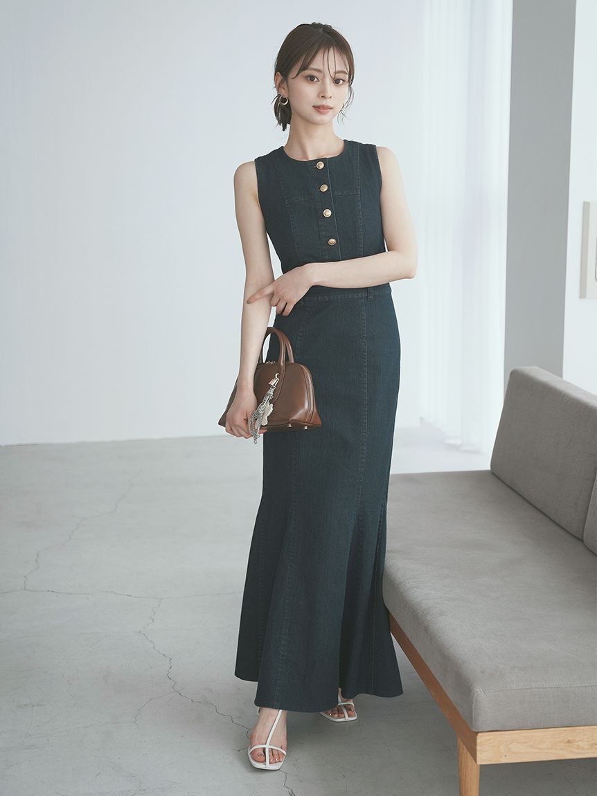 SNIDEL「デニムマーメイドワンピース」|ワンピース|IND