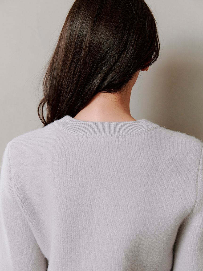 SNIDEL「フォックスニットジャケット」|ノーカラージャケット|