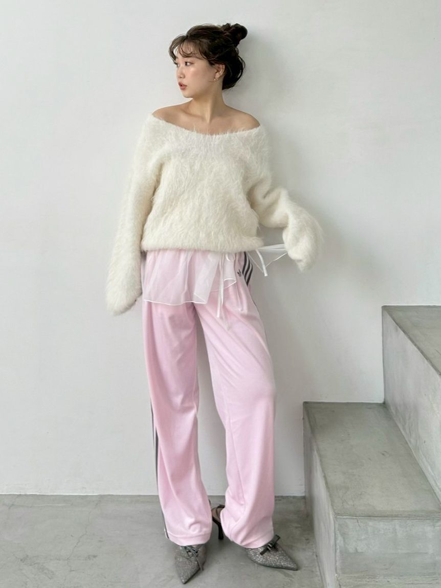 SNIDEL「【adidas Originals】FB TP VELOUR/ファイヤーバードトラックパンツベロア」|チノ|