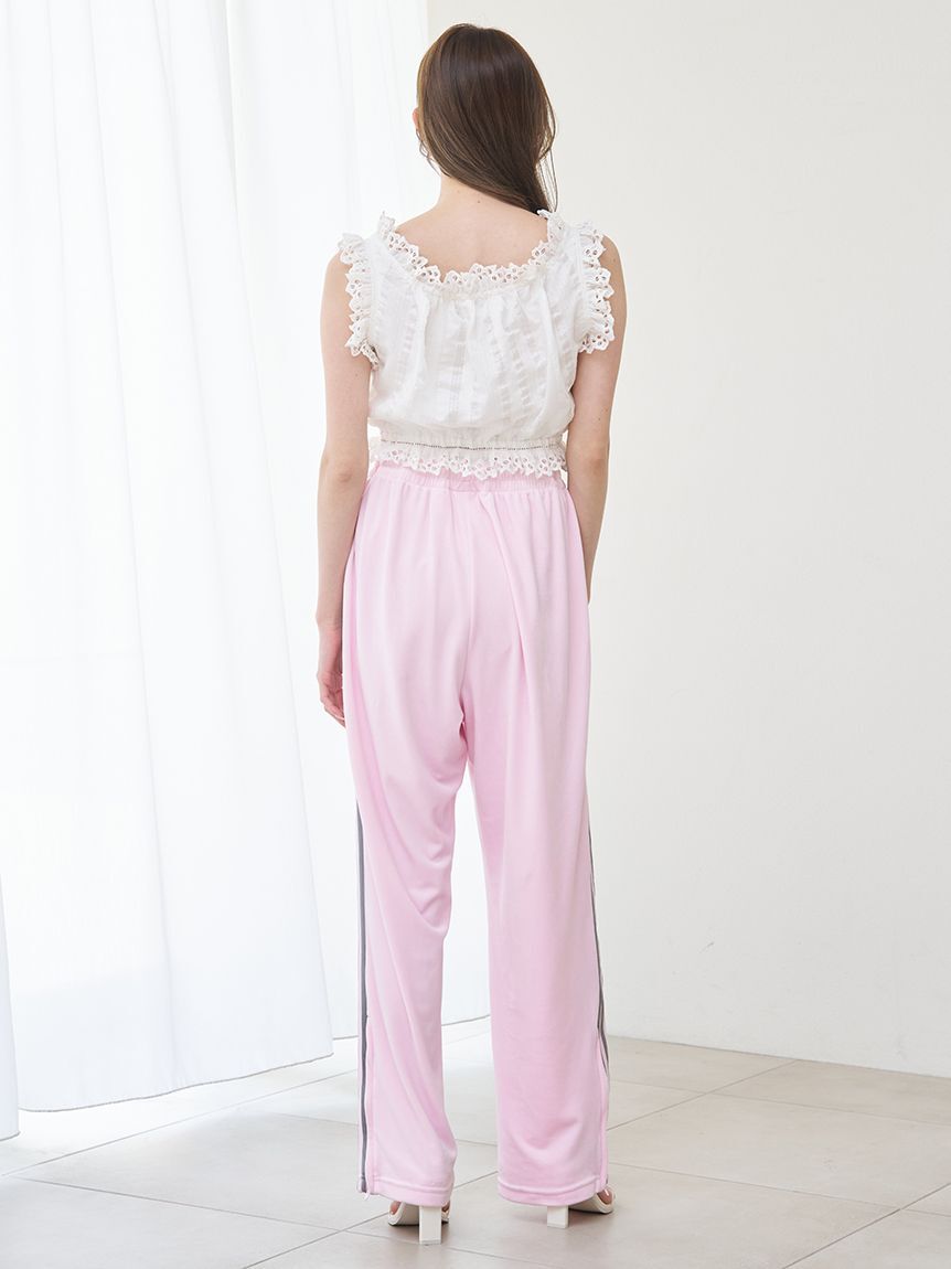 SNIDEL「【adidas Originals】FB TP VELOUR/ファイヤーバードトラックパンツベロア」|チノ|