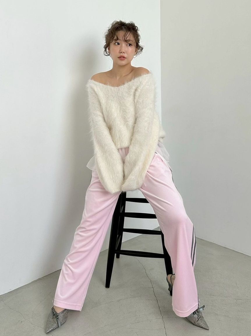 SNIDEL「【adidas Originals】FB TP VELOUR/ファイヤーバードトラックパンツベロア」|チノ|