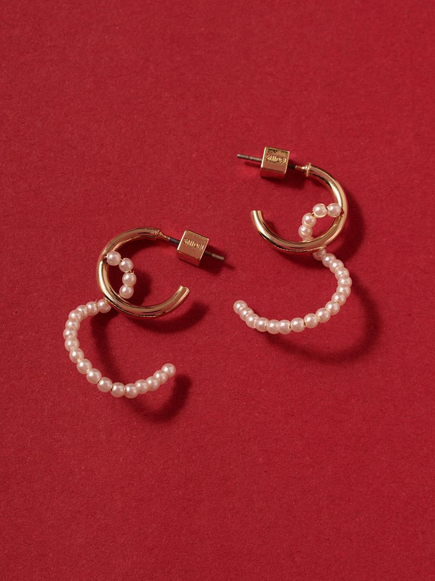 SNIDEL「パールビーズバリエピアス」|ピアス|C