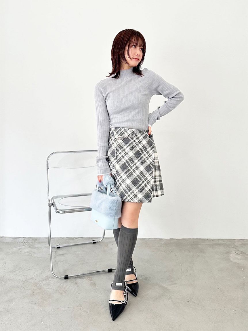 LILY BROWN「【WEB限定カラー】ランダムリブラメニットトップス」|ニット・セーター|