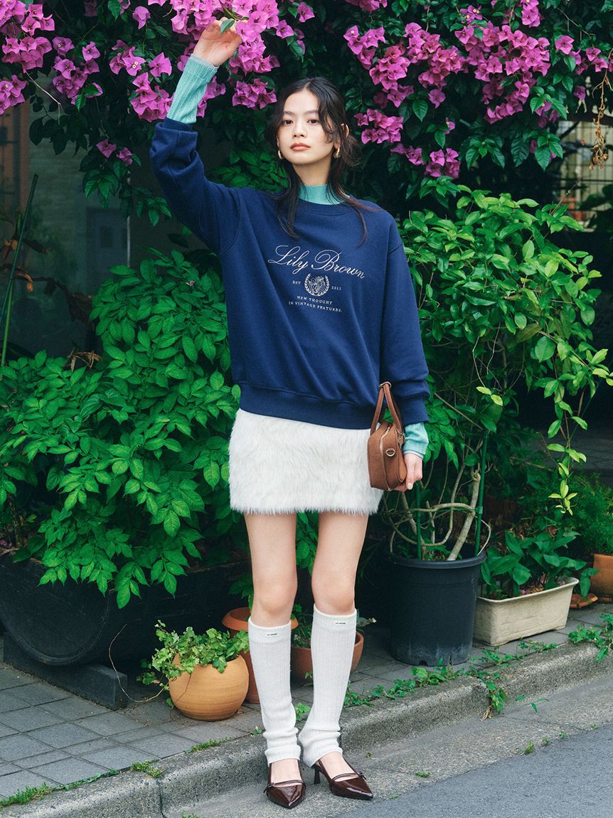 LILY BROWN「【WEB限定カラー】ランダムリブラメニットトップス」|ニット・セーター|