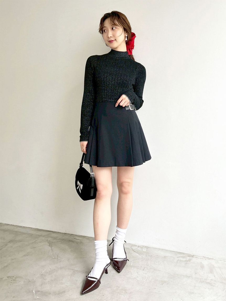 LILY BROWN「【WEB限定カラー】ランダムリブラメニットトップス」|ニット・セーター|