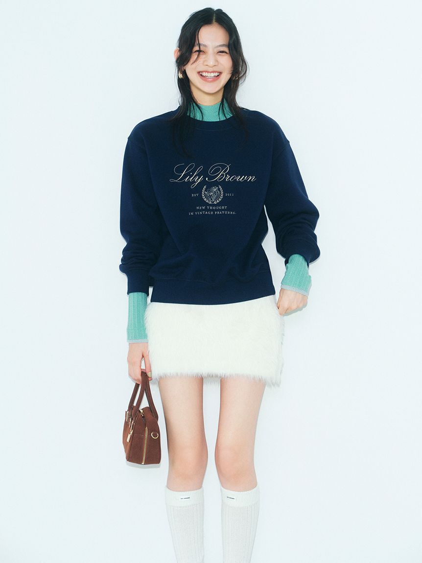 LILY BROWN「【WEB限定カラー】ランダムリブラメニットトップス」|ニット・セーター|