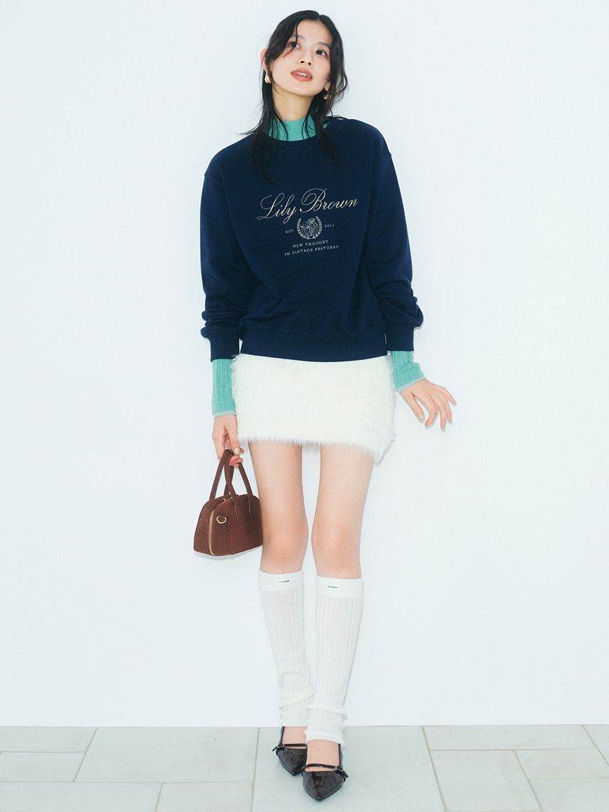 LILY BROWN「【WEB限定カラー】ランダムリブラメニットトップス」|ニット・セーター|