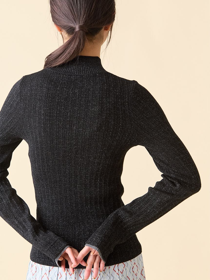 LILY BROWN「【WEB限定カラー】ランダムリブラメニットトップス」|ニット・セーター|