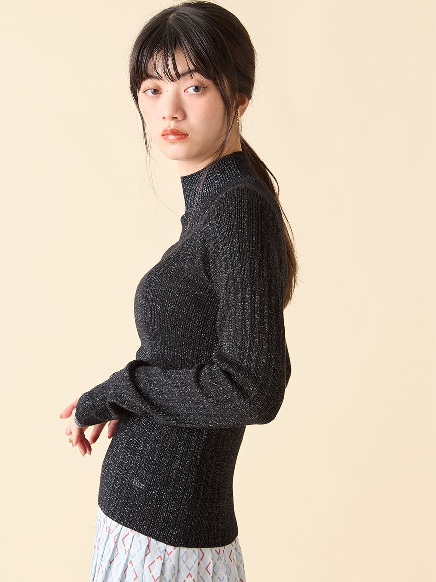 LILY BROWN「【WEB限定カラー】ランダムリブラメニットトップス」|ニット・セーター|