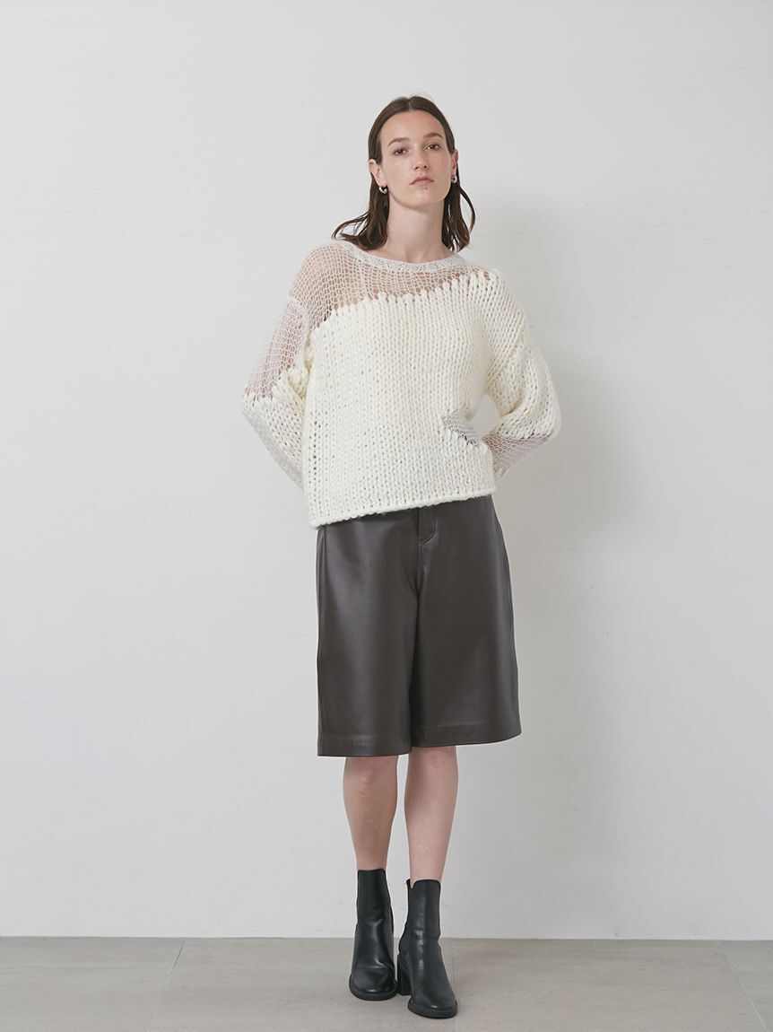 styling/「コンビクルーネックハンドニット」|ニット・セーター|