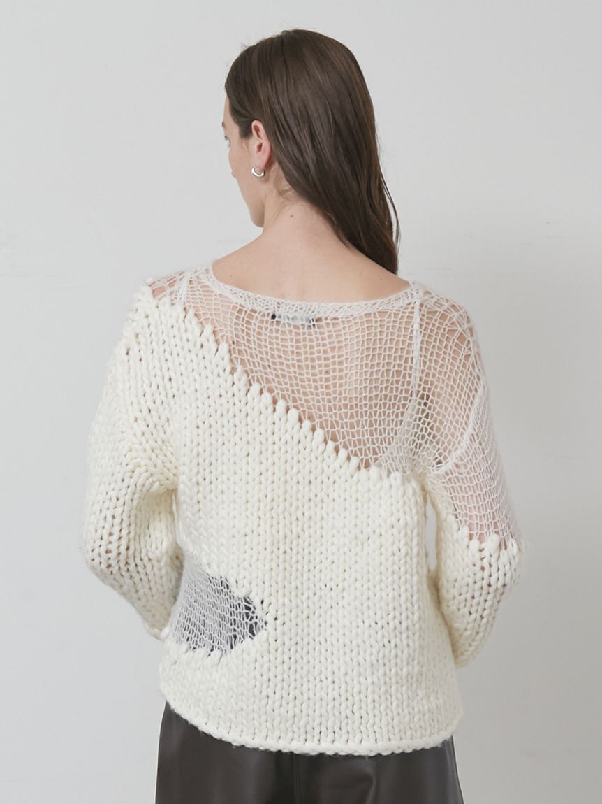 styling/「コンビクルーネックハンドニット」|ニット・セーター|