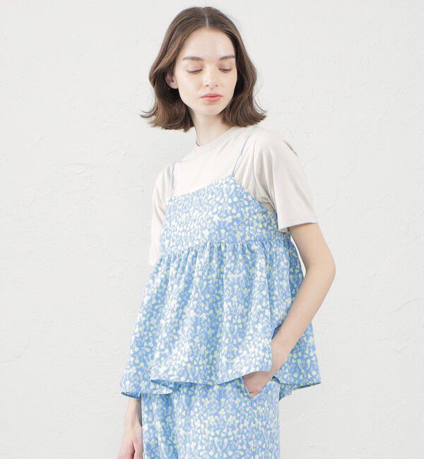 MACKINTOSH PHILOSOPHY「Snowblue Garden キャミブラウス」|シャツ・ブラウス|ライトブルー
