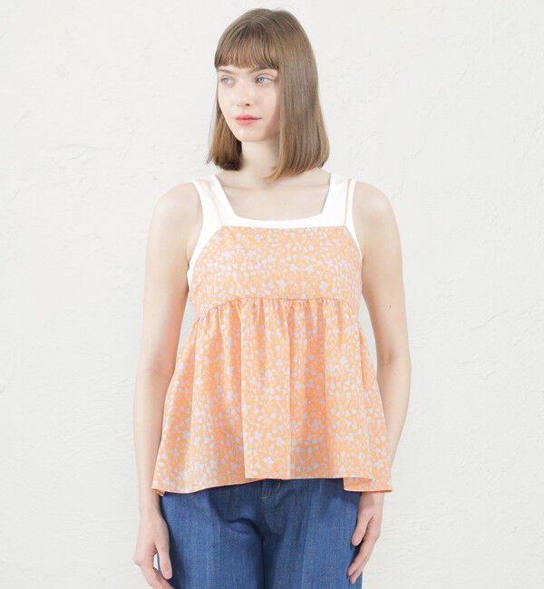MACKINTOSH PHILOSOPHY「Snowblue Garden キャミブラウス」|シャツ・ブラウス|オレンジ