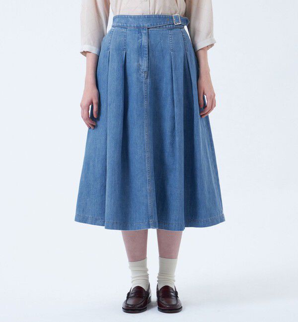 MACKINTOSH PHILOSOPHY「コットンリネンデニムグルカスカート」|スカート|