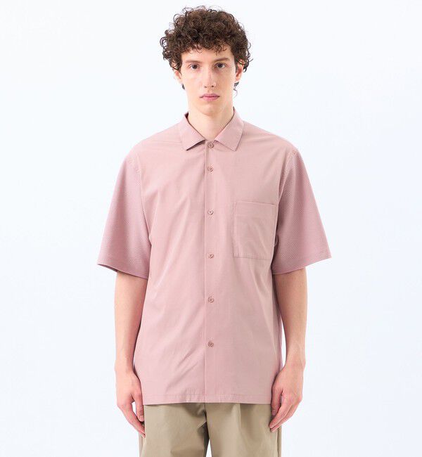 MACKINTOSH PHILOSOPHY「ニットコンビシャツ ケーブルニット&times;ブロード」|シャツ・ブラウス|