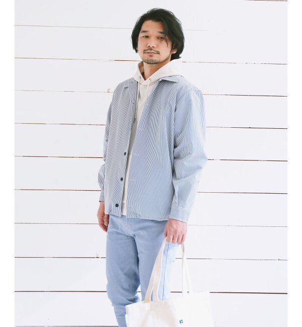 ikka「イージーケアサッカーコーチシャウター」|シャツ・ブラウス|