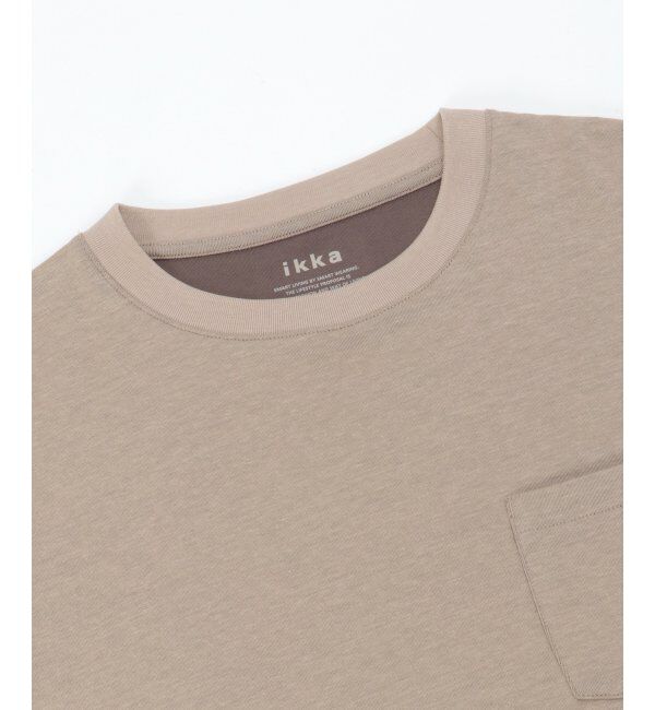 ikka「ライトダンボールダブルフェイスロンT」|Tシャツ・カットソー|