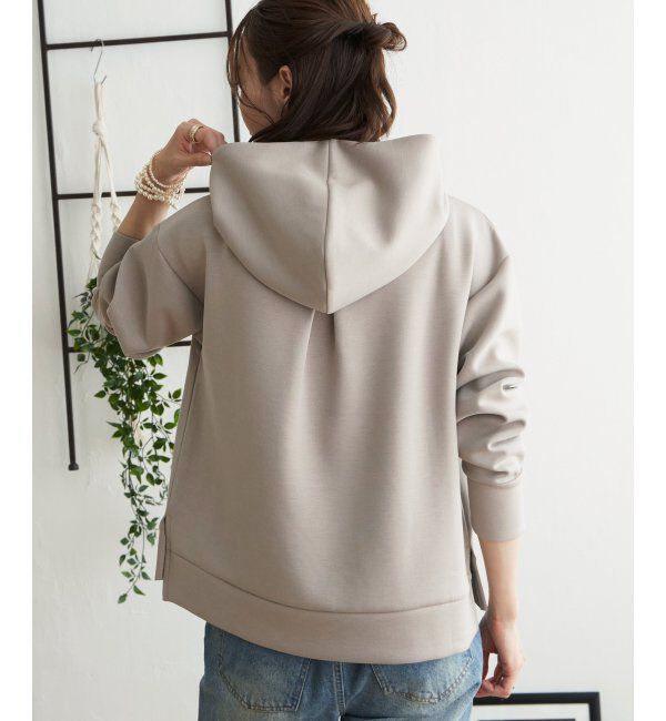 ikka「ダンボールニットフードパーカー」|パーカー|