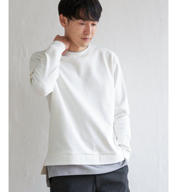 ikka「【抗菌防臭】GOKU楽ダンボールフェイクプルオーバー」|パーカー|