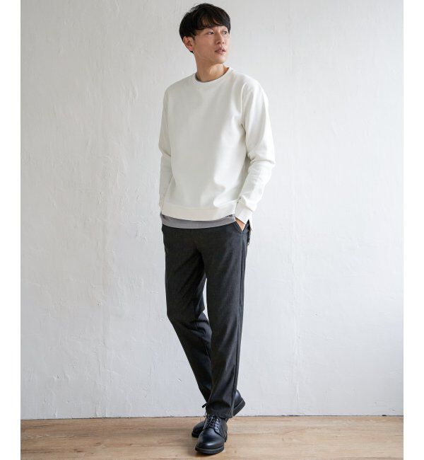 ikka「【抗菌防臭】GOKU楽ダンボールフェイクプルオーバー」|パーカー|