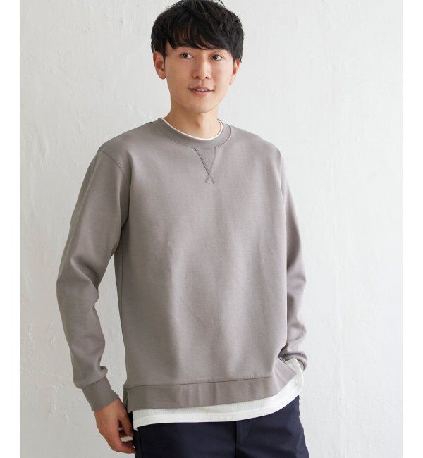 ikka「【抗菌防臭】GOKU楽ダンボールフェイクプルオーバー」|パーカー|