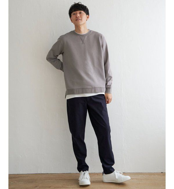 ikka「【抗菌防臭】GOKU楽ダンボールフェイクプルオーバー」|パーカー|