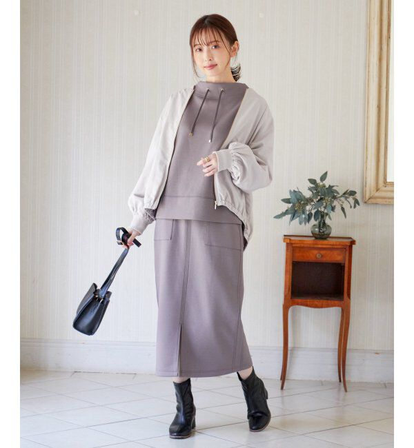 ikka「【洗濯機で洗える】GOKU楽ダンボールタイトスカート」|スカート|