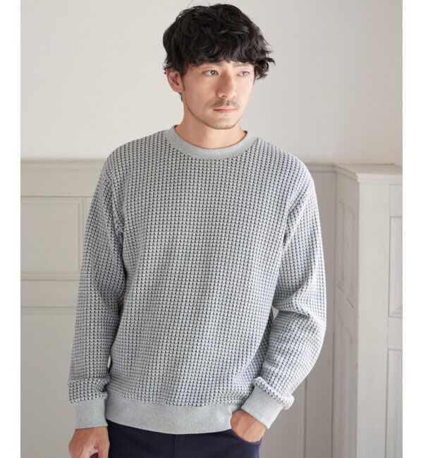 ikka「ビッグワッフルクルーネックプルオーバー」|パーカー|