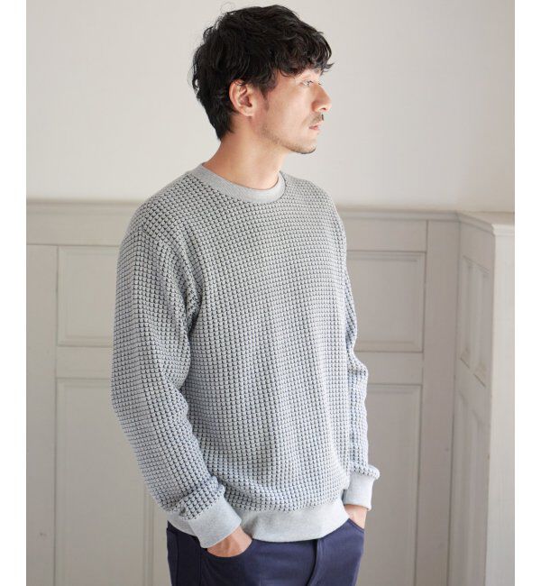 ikka「ビッグワッフルクルーネックプルオーバー」|パーカー|