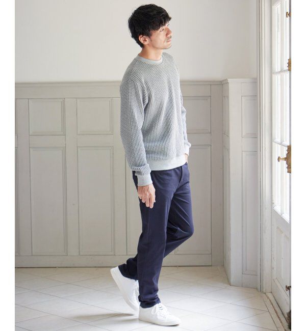 ikka「ビッグワッフルクルーネックプルオーバー」|パーカー|