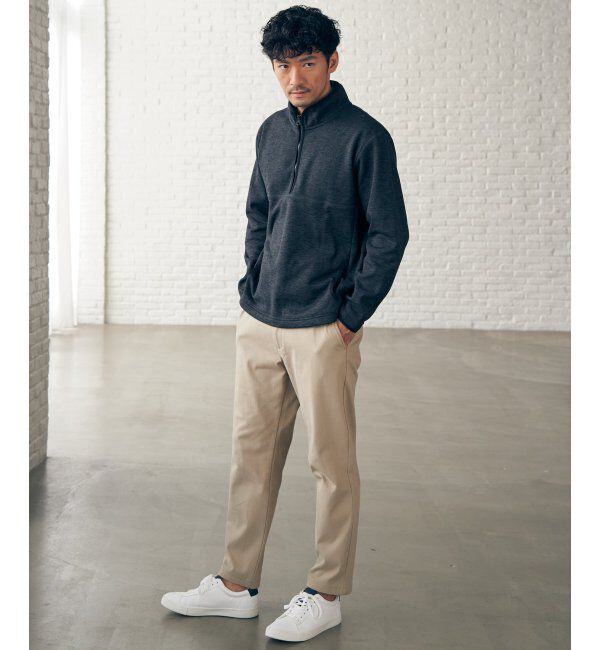 ikka「ウールライクニットハーフジッププルオーバー」|パーカー|